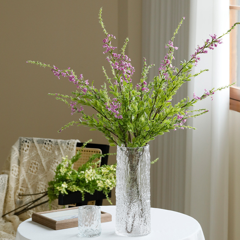 고급스러운 인조 페리그라니움 드라이플라워 꽃병, 거실 심플 꽃꽂이, 식탁 장식, 인조 꽃 장식품, 가짜 꽃