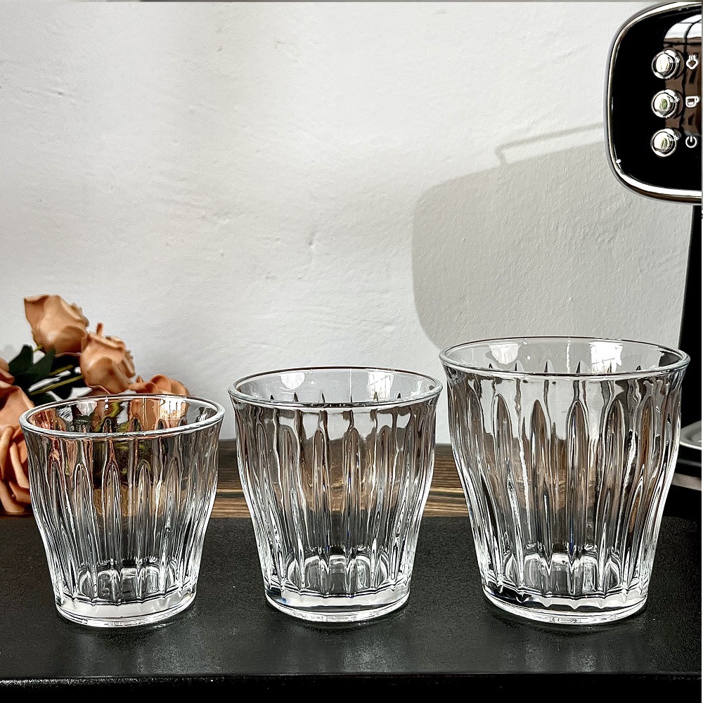 Tazas de vidrio de alto valor, tazas de café de color blanco, tazas de café de color rojo