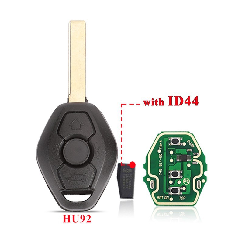 Suitable for BMW 3-button EWS remote control car key 433/315MHZ aftermarket ID44-7935 chip