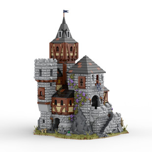C9380 Medieval Castle Model with Modular Building Inside 4228 Particle Number