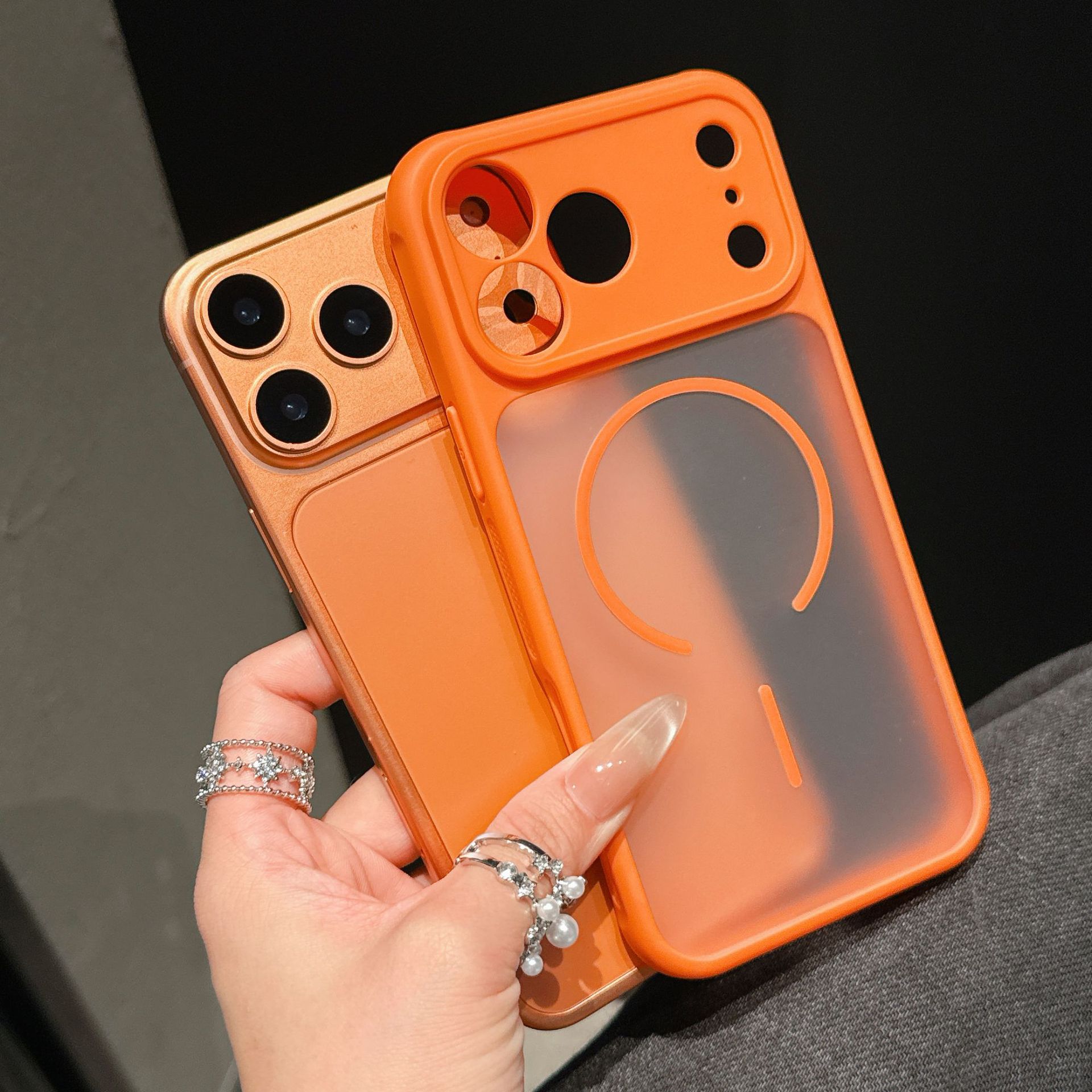 Suitable for Iphone17Promax Skin-Feel Frosted Magnetic Phone Case Apple 16 Four-Corner Anti-Fall All-Inclusive Protective Cover