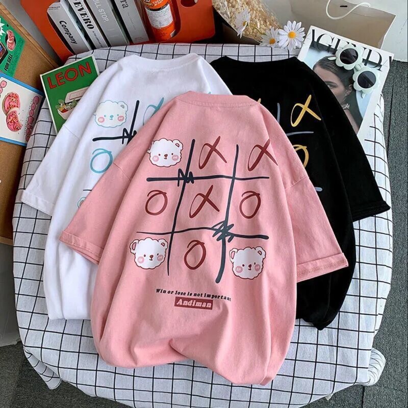 Pure Cotton Hong Kong-style Vintage Niche Printed Short-sleeved Men's and Women's Summer Trendy All-match Korean-style Ins Half-sleeved T-shirt Couple