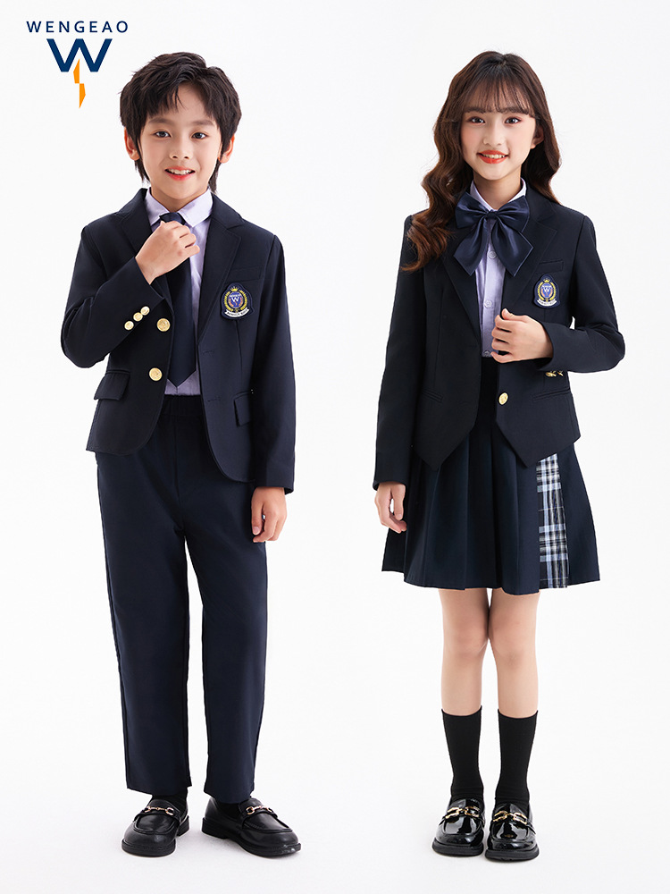 영국 스타일 학교 유니폼 세트 유치원 정원 제복 초등학교 학생 클래스 유니폼 Jk 유료 스커트 세트 가을 재킷 바지