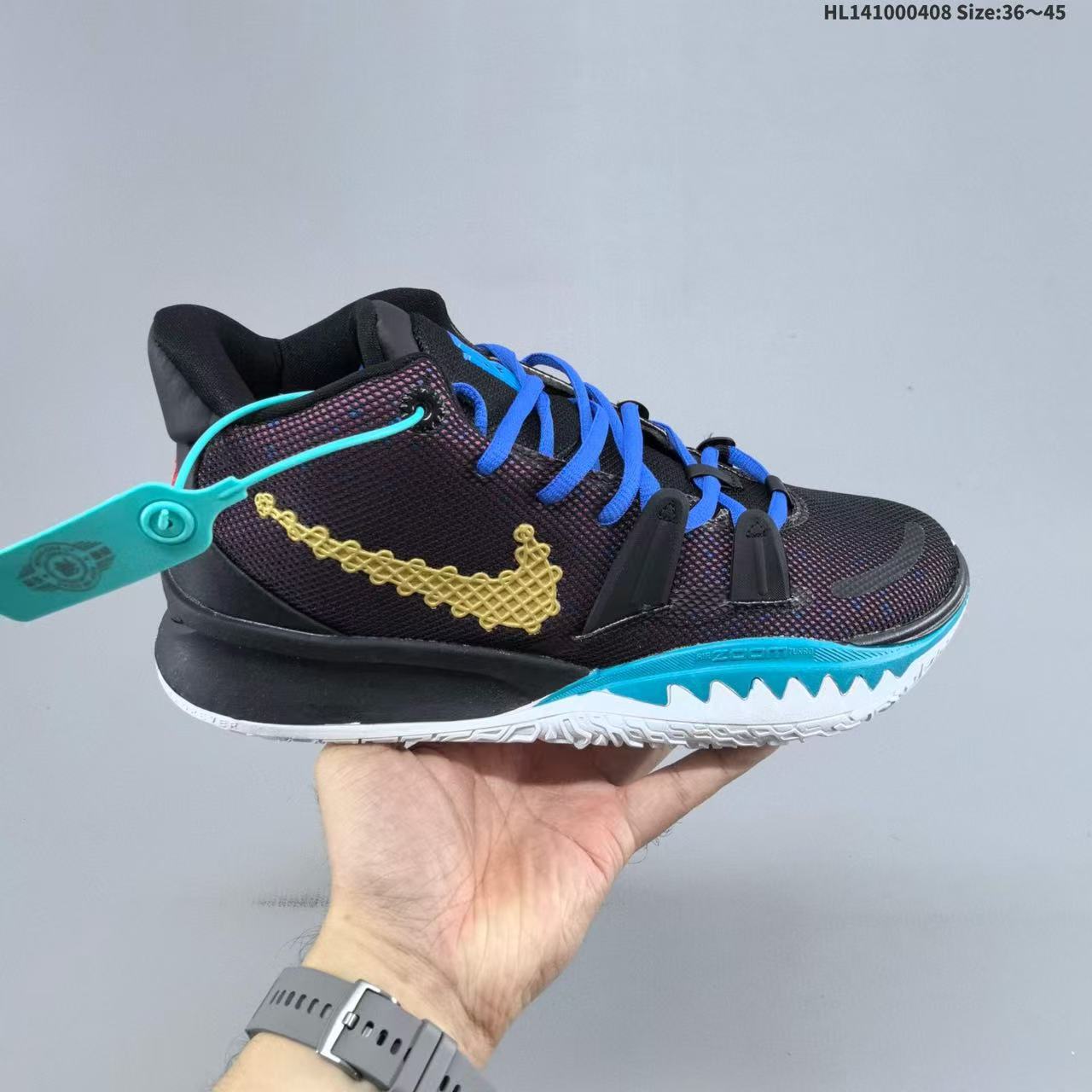 Zapatillas de Baloncesto de Caña Media Kyrie 7, Cuero y Caucho, Transpirables, para Deporte image 13