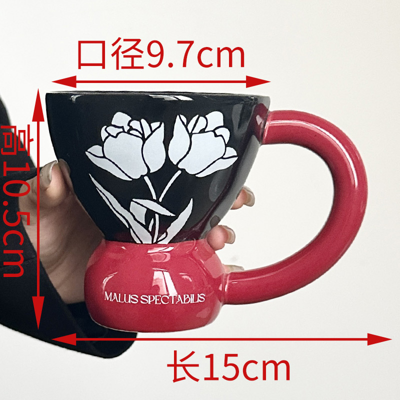 Tazas de cerámica para parejas de niñas tazas de café creativas caseras simples tazas de menú de la tarde tazas de agua potable