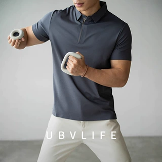 桑蚕丝莫代尔凉感速干无痕POLO衫男士2025春夏新款短袖翻领T恤男