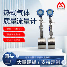 热式气体质量流量计干燥空气氩气氮气对夹式安装液晶数字化流量计
