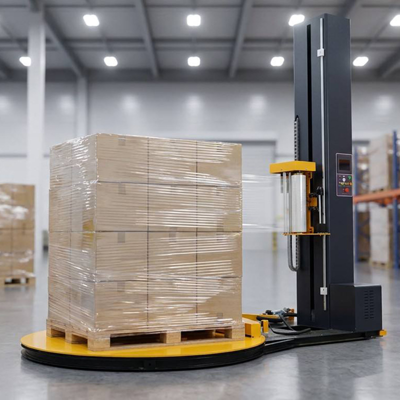 Máquina de enrollamiento de película de paleta automática de venta directa soporte no estándar CE / ISO certificación máquina de enrollamiento de bolsas de toneladas