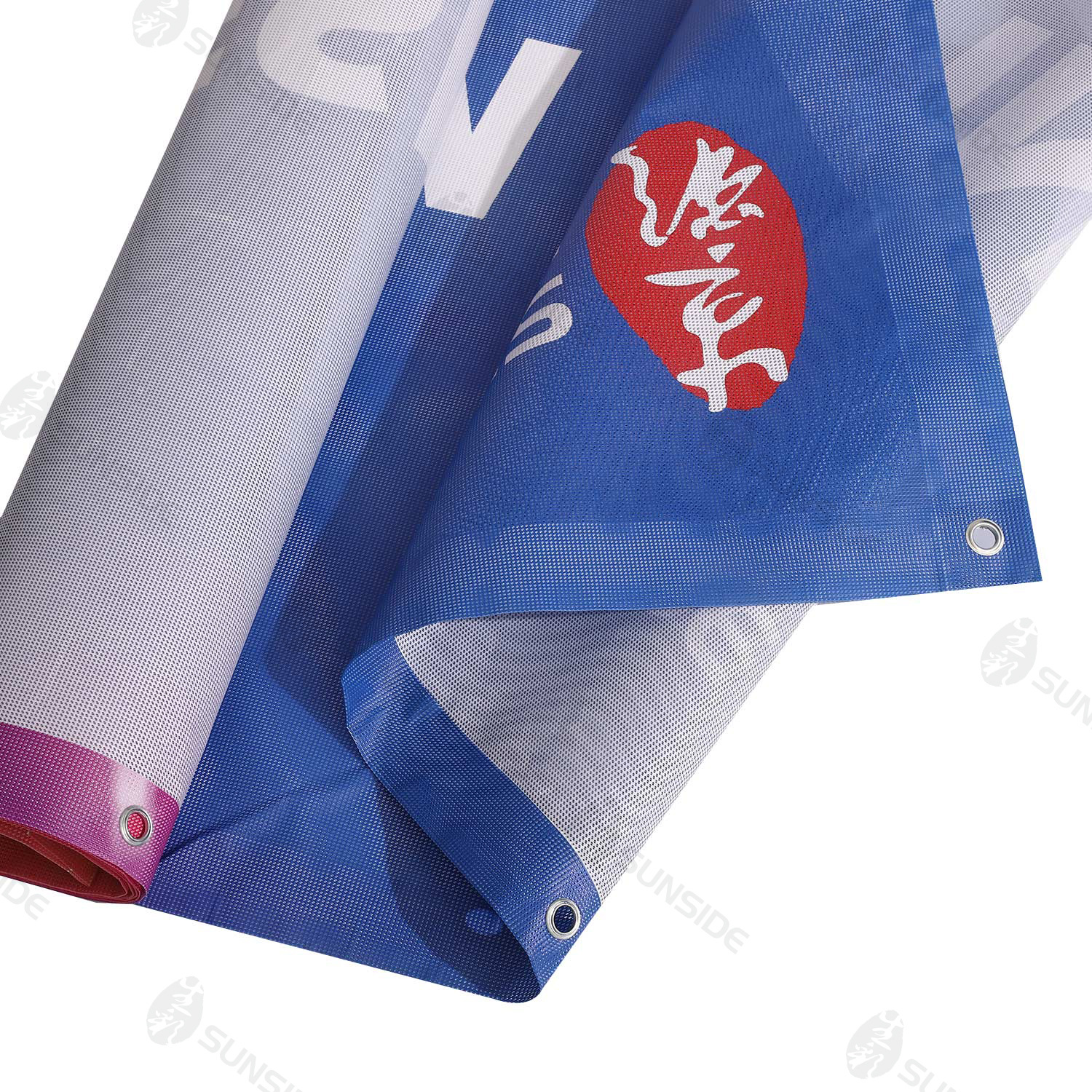 PVC小孔网格布喷绘 户外透风防风广告布 工地围挡围栏巨幅广告画