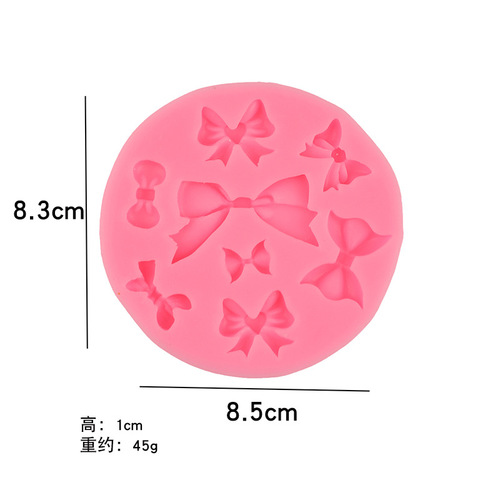 Big and small bow tie mold silicone mold, cake chocolate handmade soap mold, silicone soft clay, three-dimensional fondant