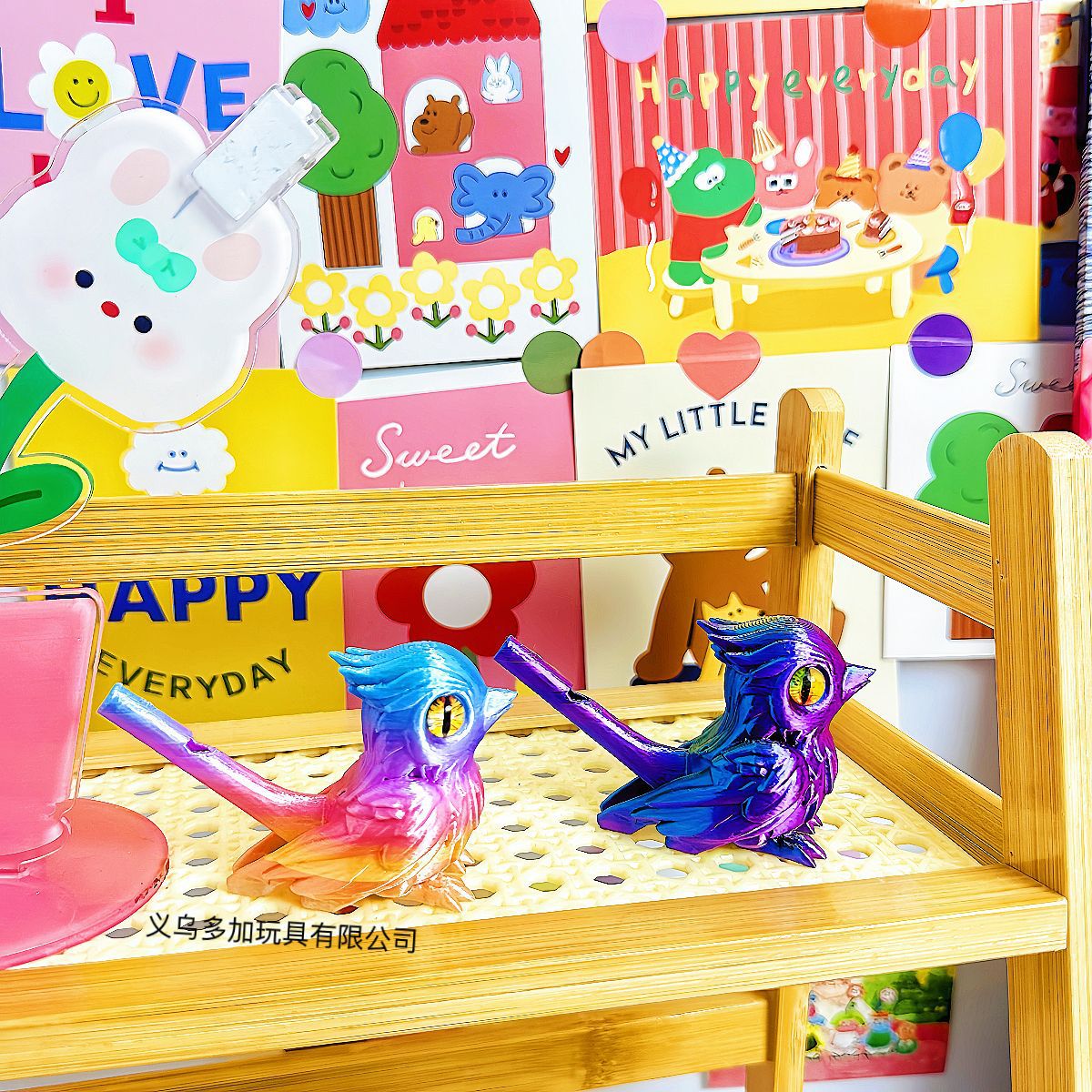 B3D silbato de pájaro impreso flauta de pájaro juguete para niños Silbato de pájaro realista modelo de entrenamiento de pájaro se puede agregar silbato de agua al por mayor