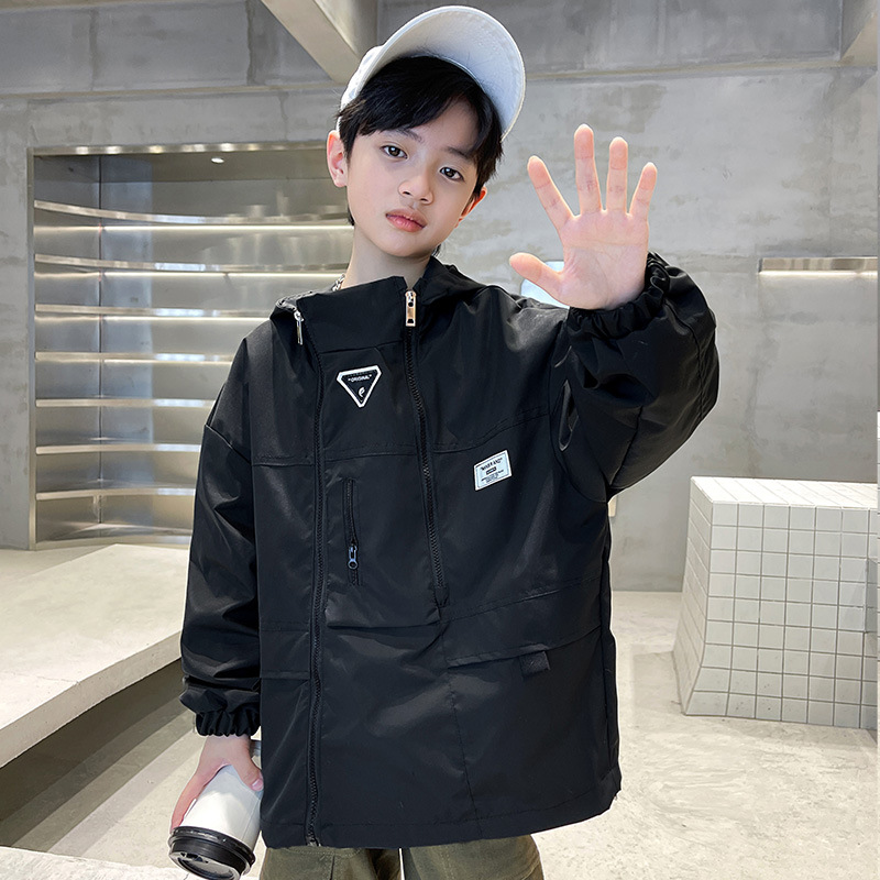 Chaqueta cortavientos para niños de primavera 2025 modelos de primavera y otoño versión coreana del nuevo estilo de los niños chinos y medianos