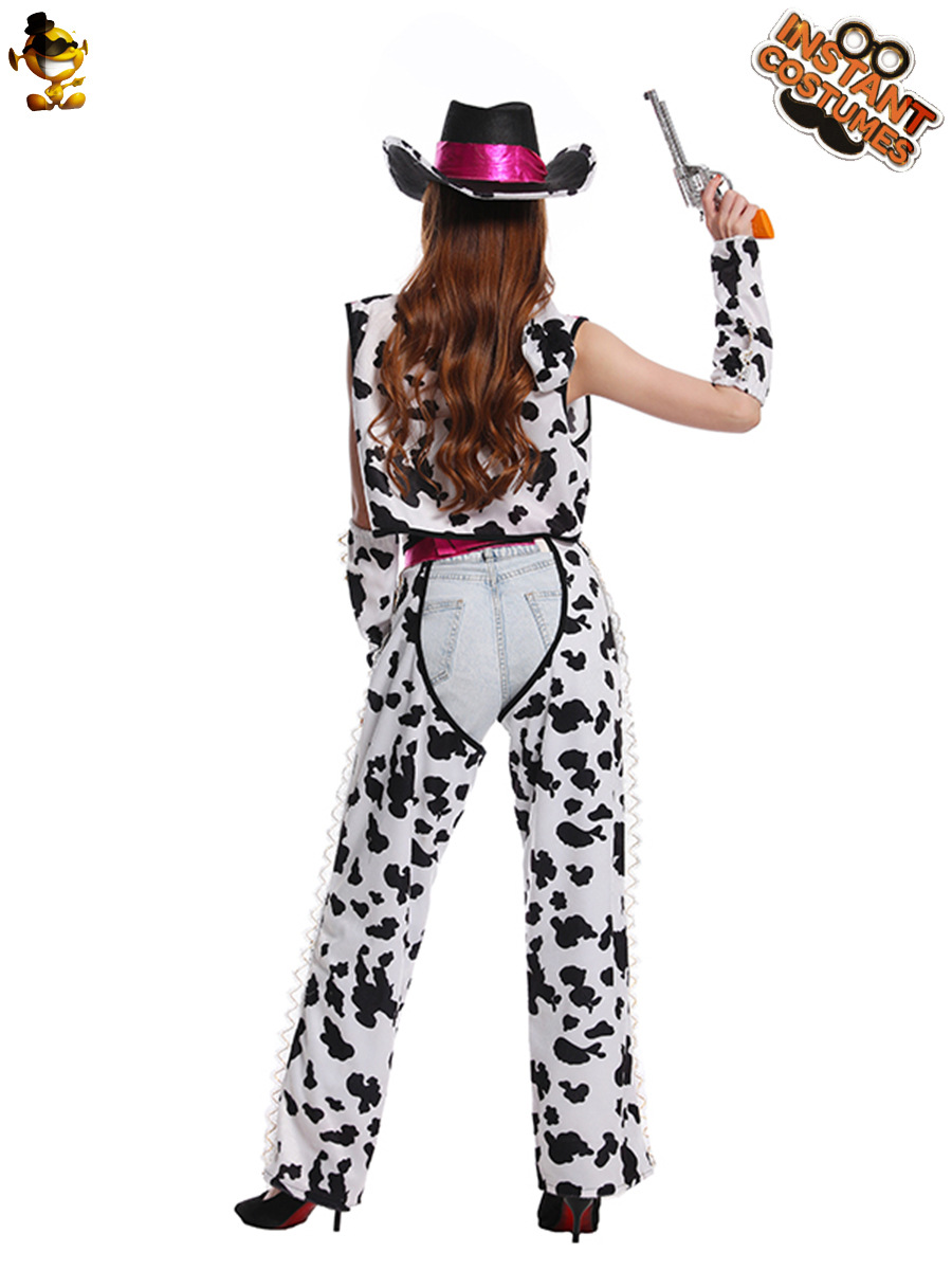 Suministro transfronterizo chica grande Western Denim traje de Halloween mascarada ropa de rendimiento de fiesta de mezclilla image 5