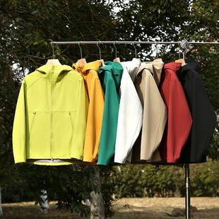Bird-Themed Alternative ~ Tiktok Popular Item, Spring and Autumn Functional Outdoor Softshell Jacket with Hood, Solid Color Windbreaker for Men and Women