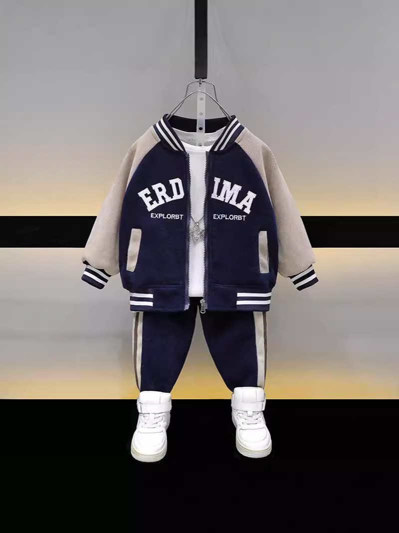 Conjunto Deportivo Otoñal para Niños 6380, Nuevo Modelo 2026, Moderno y Elegante, Ropa Casual de Otoño para Bebés, Conjunto de Dos Piezas para Niños, Primavera y Otoño