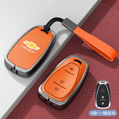Car key bag, Set Kovoz Cruz Ze Mai - standard-model-a-smart-3-button-emma-orange-zinc-alloy-shell-hand-strap