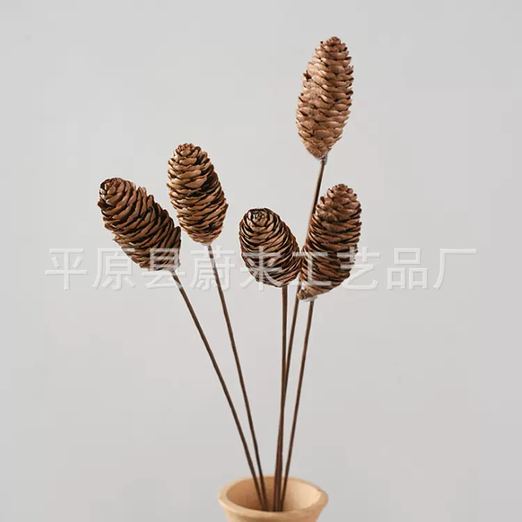 跨境现货鱼鳞果圣诞树装饰松果松塔家居客厅装饰配件摄影DIY道具