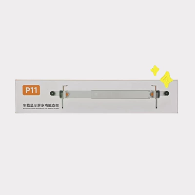 New energy vehicle special car mobile phone bracket magnetic suction car bracket card screen Tesla modelY metal (Car phone holder) - p11-silver-single-base