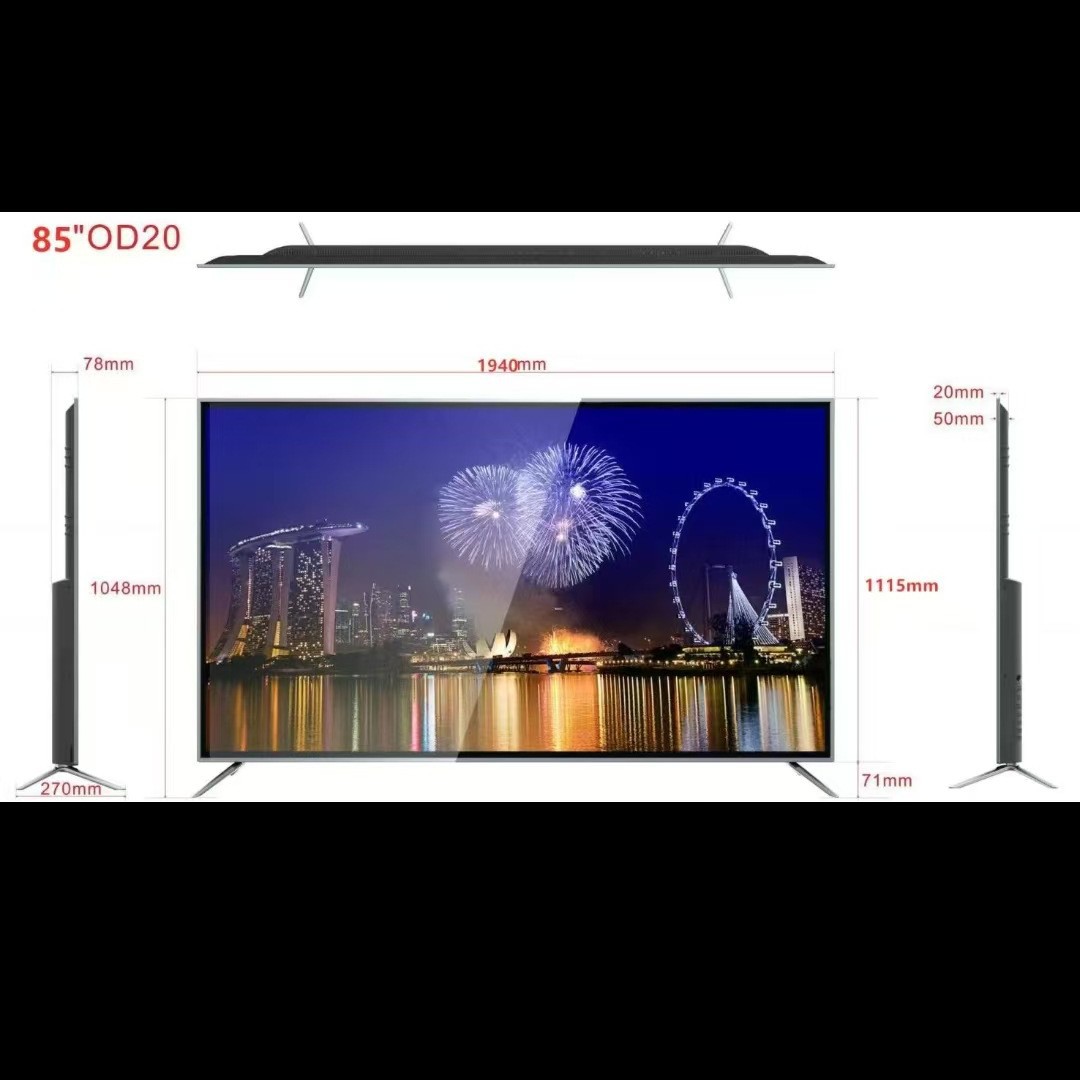 Factory Direct Sales 85inch Explosion-Proof Smart Lcd Tv Hotel Ktv Dedicated Lcd Tv Large Screen Tv