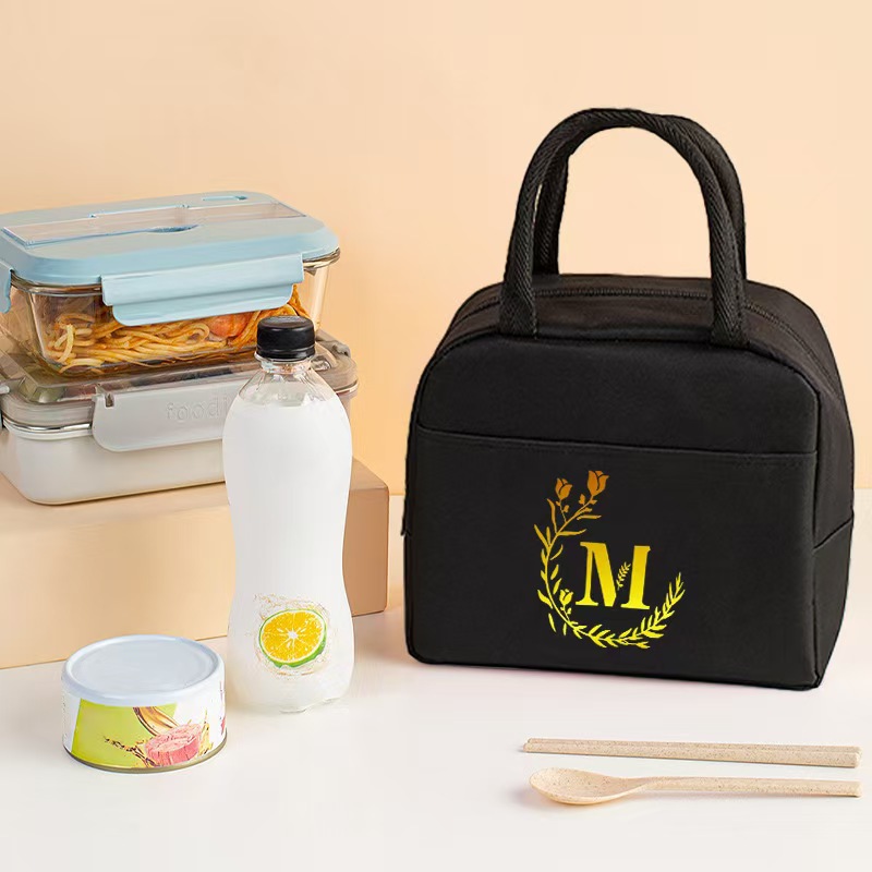 Bolsa aislante impresa transfronteriza Bolsa de almuerzo de trabajo Bolsa de hielo de papel de aluminio portátil Bolsa de almacenamiento de almuerzo para estudiantes Bolsa bento de picnic
