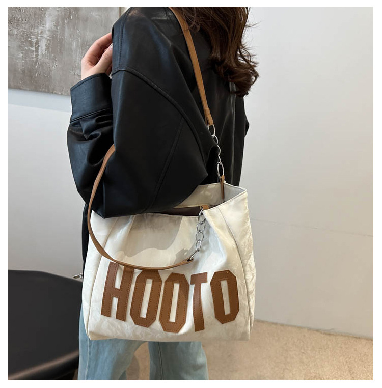 Large-capacity tote bag, high-quality and fashionable handbag for women, simple letter underarm bag for college students in class and at work undefined