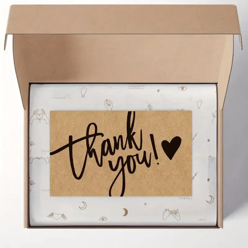 Dankeskarten Für Geschenke Aus Kraftpapier Zum Verpacken Und Dekorieren_voghion.com