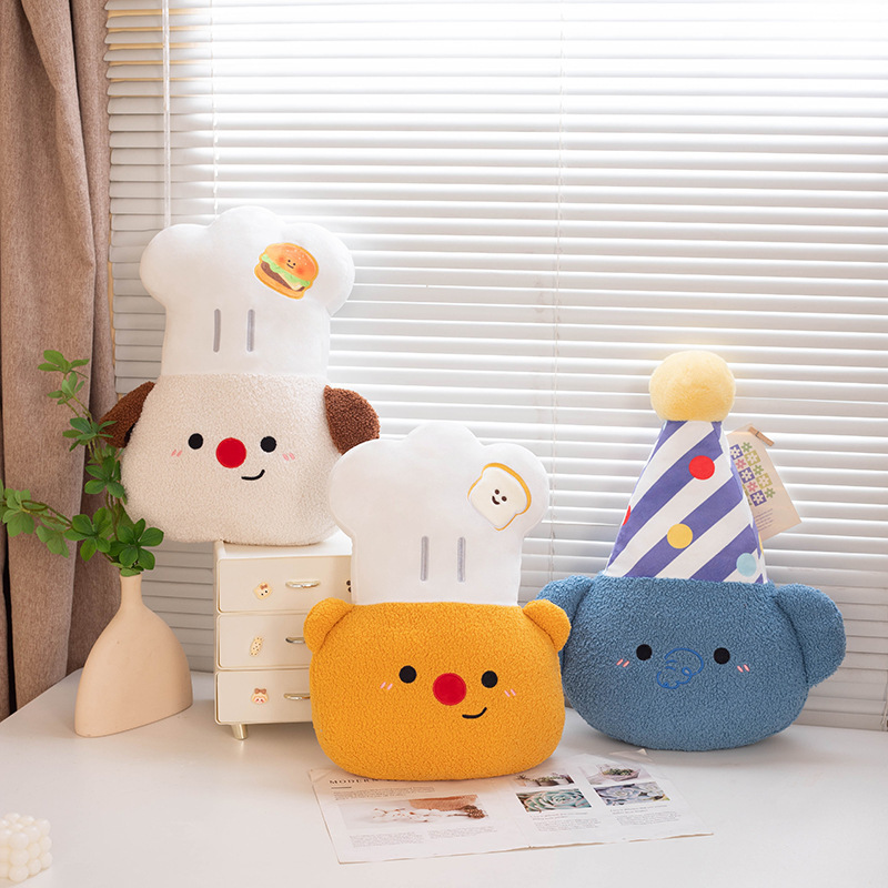 Chef Bear Plush Toy Doll Pillow Cushion Birthday Gift Set