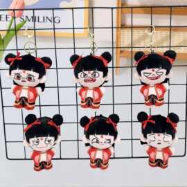 哪吒毛绒玩具钥匙扣书包挂件学生公仔挂饰小玩偶车挂创意摆件批发