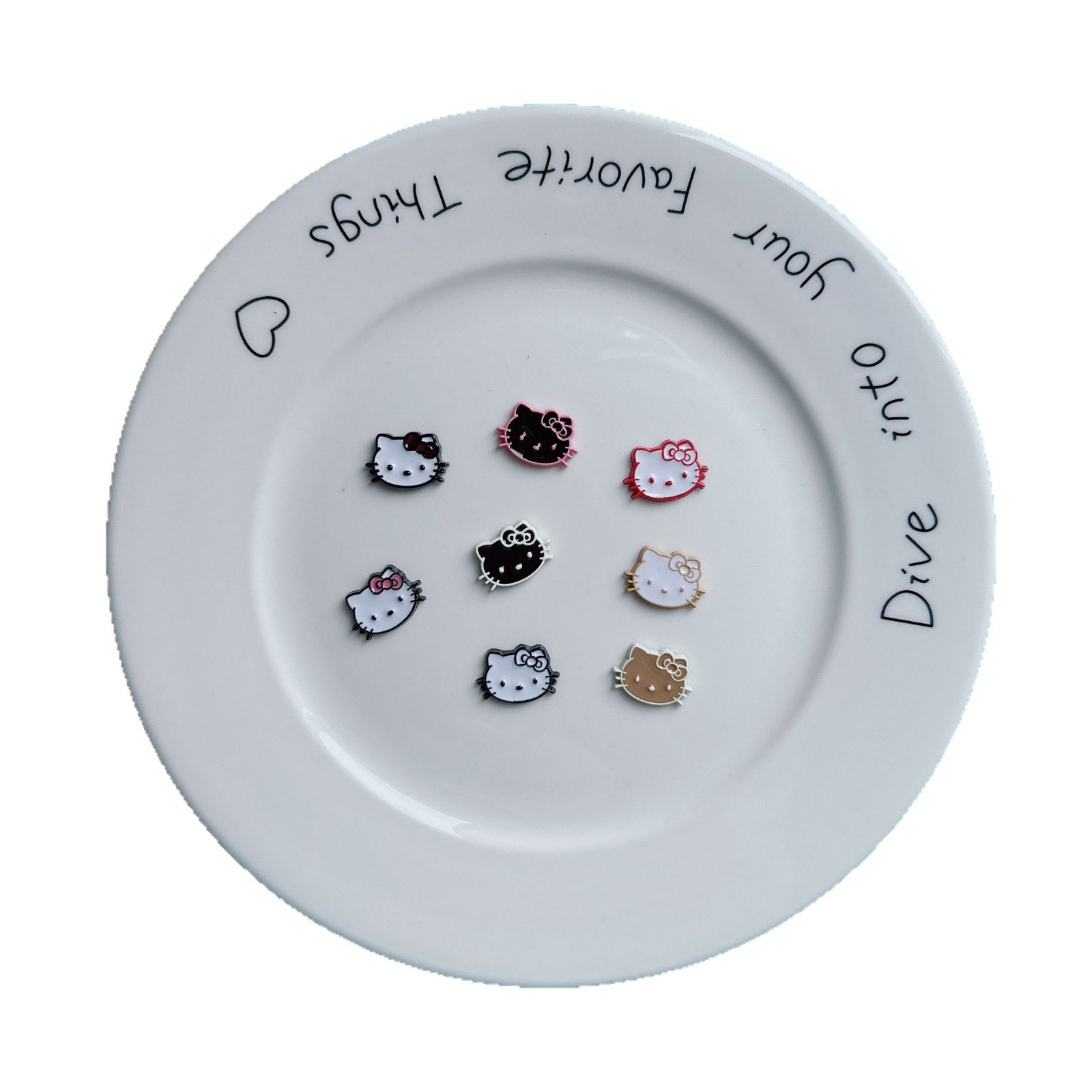 Hello kitty, cartoon plastic accessories, hair accessory, phone case, bag, purse, DIY 5