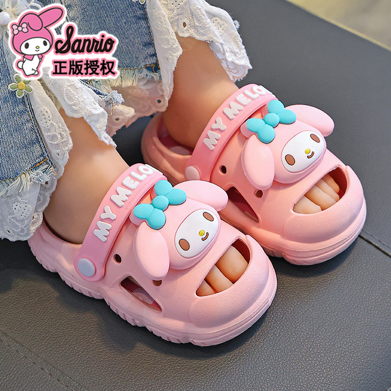 Zapatillas de verano para niños, niños, hombres y mujeres, zapatillas anti-deslizantes, zapatos transpirables para niños y medianos, zapatos de agujero para niños, Sanlio