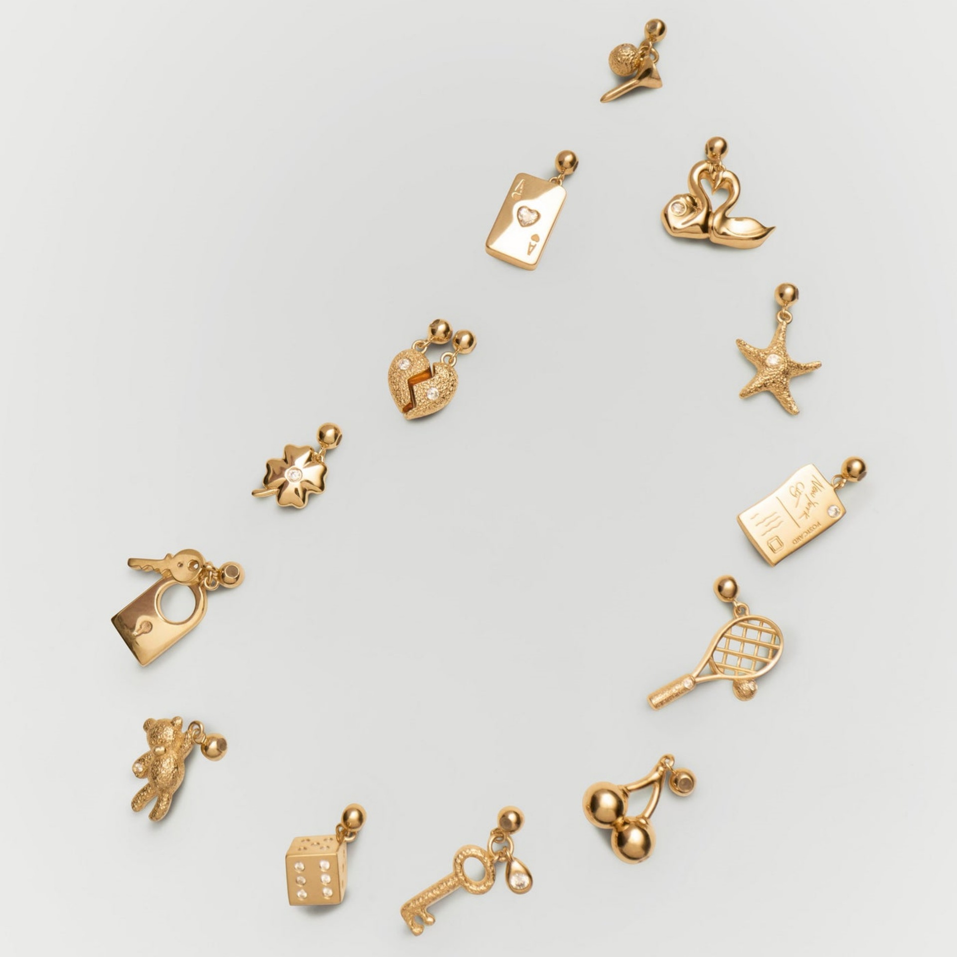 欧美不锈钢跨境运动系列系列DIY包包挂件配件真空电镀18K金保色女