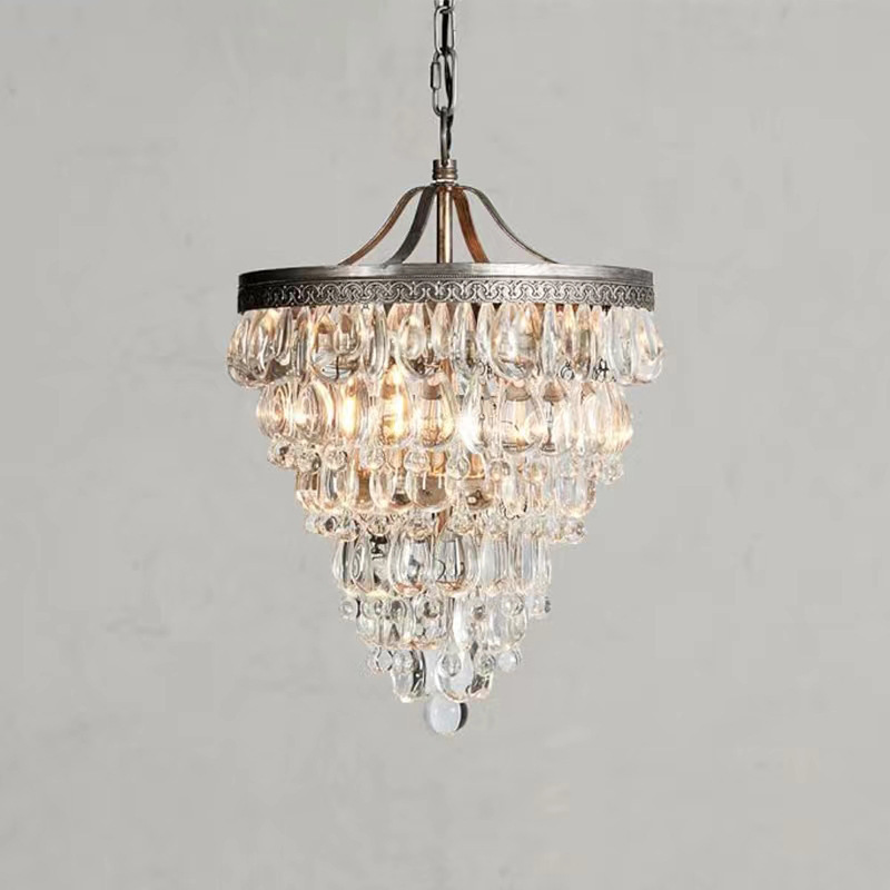 Creative French Grape Crystal Chandelier American Country Vintage Chandelier Living Room Bedroom Corridor Bar Restaurant Lamps