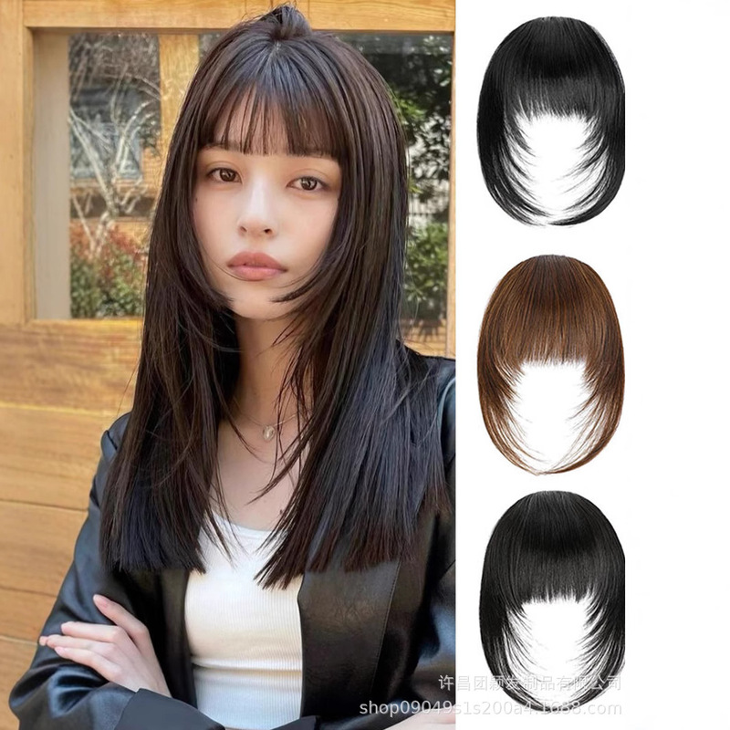 Fashionable and Beautiful Hairpieces for Women with Bangs, Air Bangs, Hair Extensions, and Hair Patches. Wholesale from the Manufacturer, in Stock