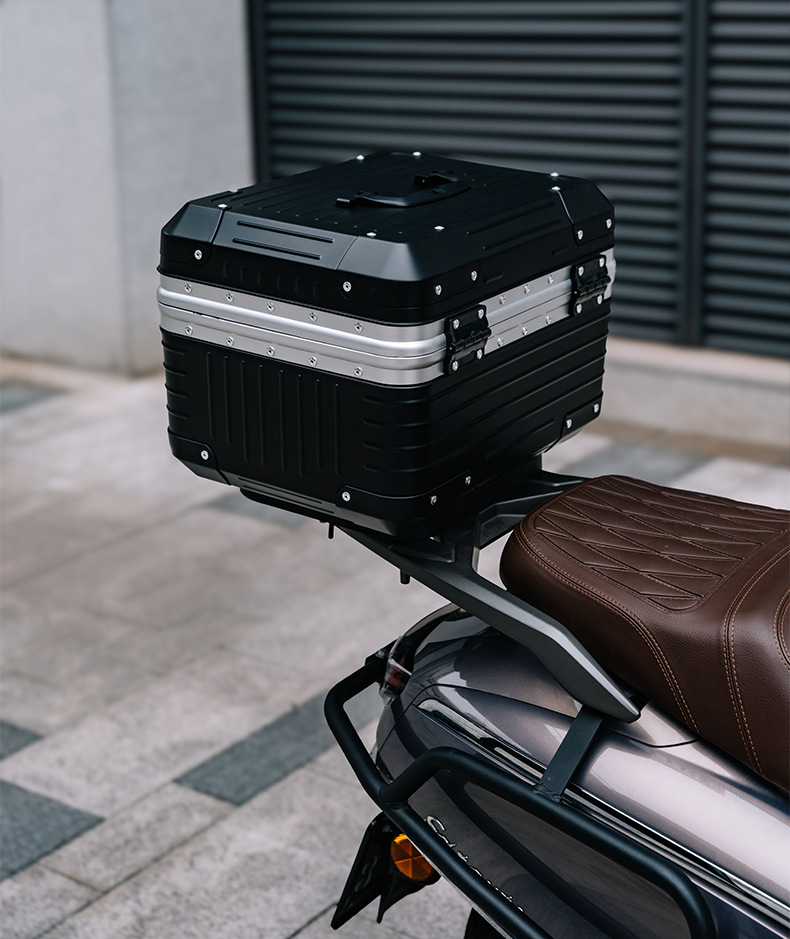 Imitation Aluminum Alloy Tail Box Plastic Motorcycle Trunk Tool Box Storage Box Suitcase Waterproof Seal
