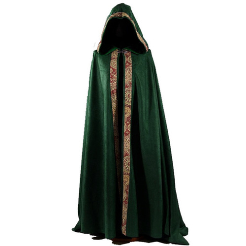 Men's 5-color long cloak medieval church clergy loose dress cloak cloak cosplay Halloween