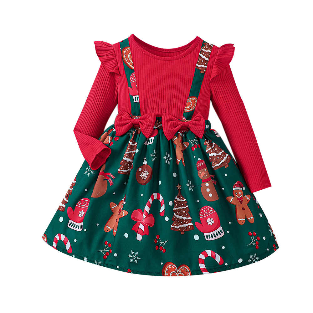 EW Children's Clothing New Product for Girls' Autumn and Winter,Two piece Splicing Dress Q1552-C_voghion.com