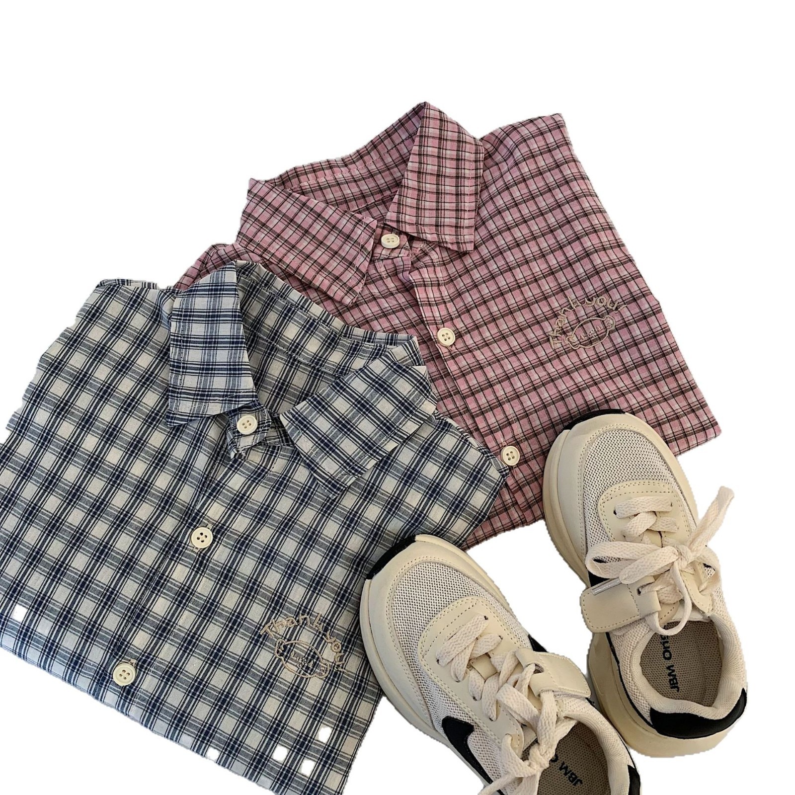 Camisa para niños Maibao 2025 otoño nuevos productos ropa para niños pequeños y medianos camisa para niños y niñas de moda retro simple y retro