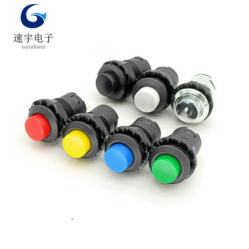 12mm reset button switch DS-427 No lock self-reset DS-428 self-locking various round buttons switch