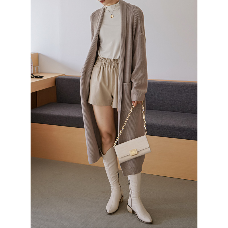 [Loss Clearance, No Returns or Exchanges] Tianrou Cashmere Large Sweater Cardigan Mid-Length Outwear for Women, Elegant and Knee-Length
