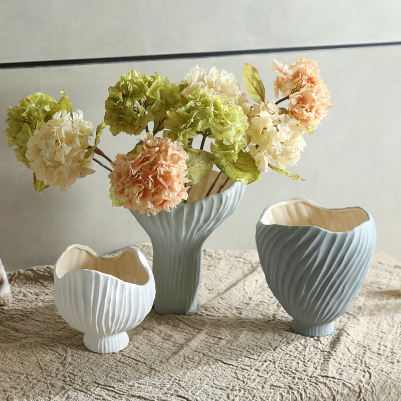 Viento tranquilo simple de cerámica ornamentos decorativos decorativos para el hogar sala de estar flor seca ornamentos decorativos