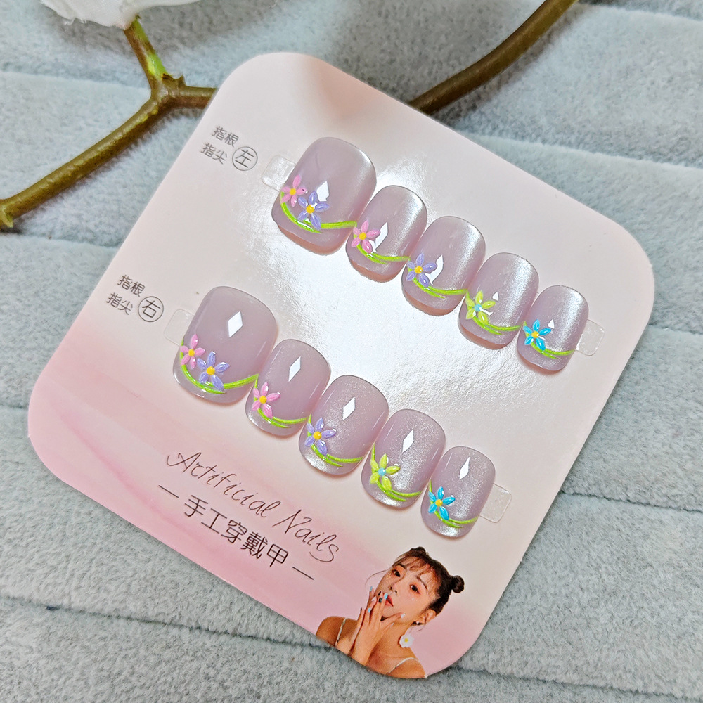 Pequeño libro rojo de venta caliente para usar uñas de ojo de gato simple parche de uñas francés 10 piezas de código de decodificación para usar uñas a mano