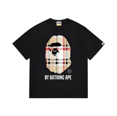 跨境BAPE 前后大猿人头印花短袖T恤运动休闲男女情侣同款短袖ins