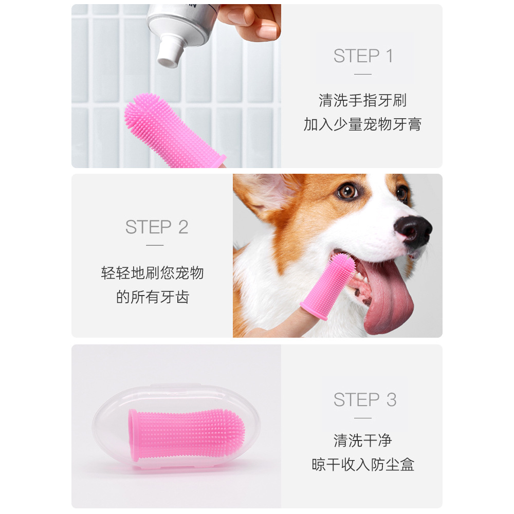 Cepillo de dientes de silicona para mascotas, cepillo de dientes para perros, cepillo de dientes para perros, cepillo para dedos de limpieza bucal para perros, cepillo de dientes para gatos, cepillo de dientes para gatos