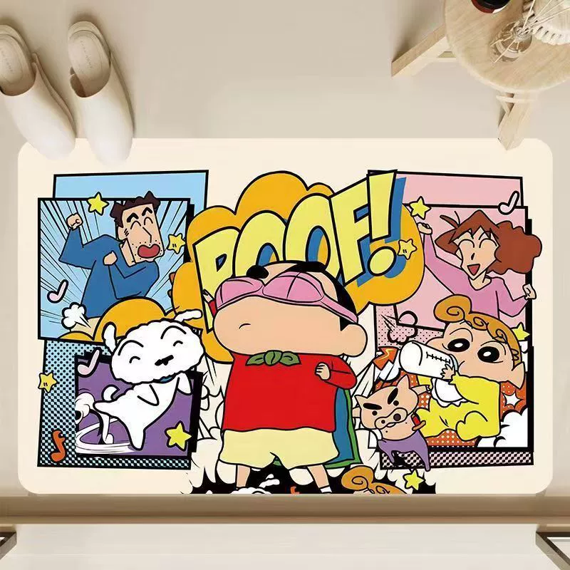 Crayon Shinchan Superman диатомовая грязь всасывает коврик для ванной комнаты коврик для ванной комнаты
