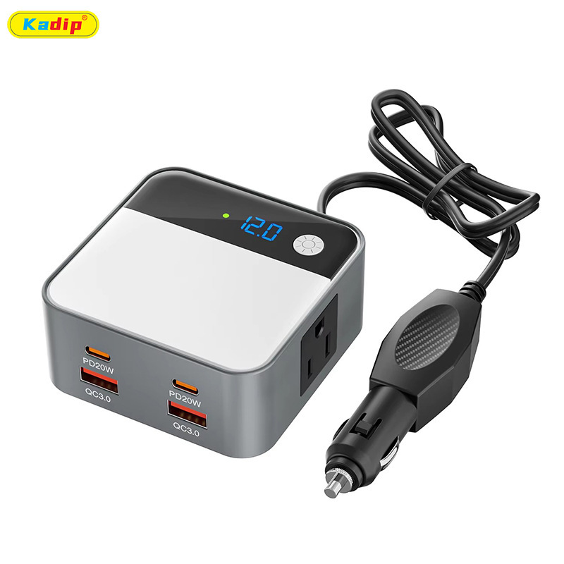 Cross-Border New Product 200W Car Inverter Dc12V to Ac110V Us Standard Power Converter Pd20W Fast Charging Cross-Border New Product 200W Car Inverter Dc12V to Ac110V Us Standard Power Converter Pd20W Fast Charging
