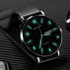 New concept black technology watch men's mechanical junior high school and high school student trend ultra-thin calendar luminous electronic quartz