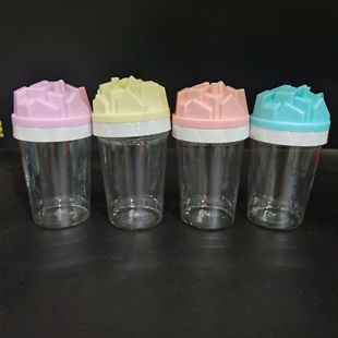 250ml ice cream cup slime crystal mud clear plastic bottle candy lego granule packaging jar