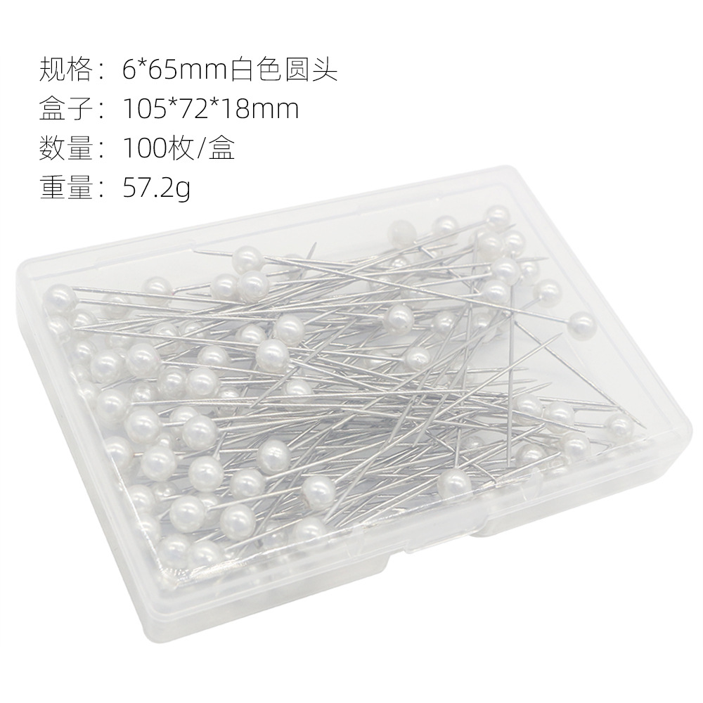 Amazon 100 white clothing dressmaker's shears floral fixing pearlescent pins round drop pins