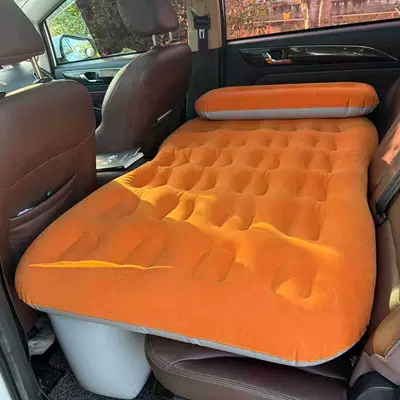 Vehicle-mounted inflatable bed Trunk Air Mattress In-Car Sleeping - one-piece-automatic-charging-and-discharging-integrated-orange