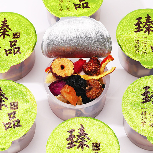 Mulberry rose lily tea empress same style morning C evening A tea mulberry poria rose small canned tea health scented tea